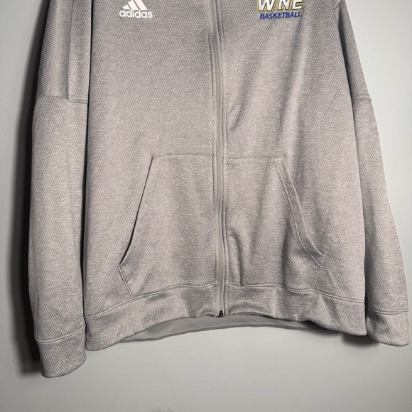 Adidas WNE Basketball unisex Gray Full Zip hoodie two front pockets - Picture 2 of 14